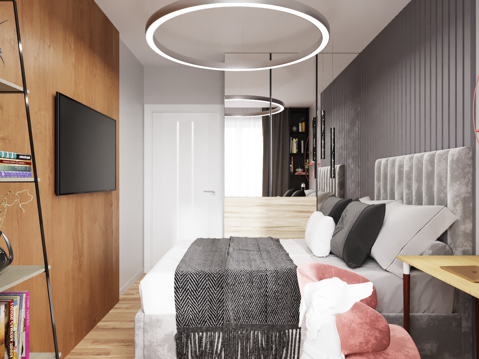 Дизайн спальни в ЖК "Северная Мыза"