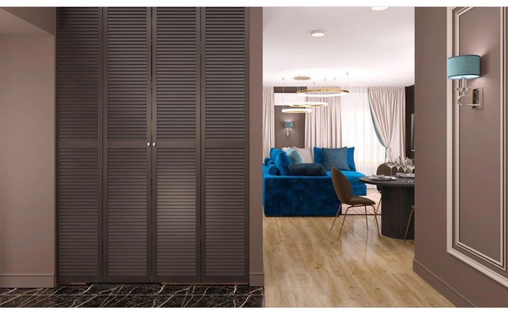 Обложка проекта: Гостиная для молодой семьи. Концепция «Горький шоколад»