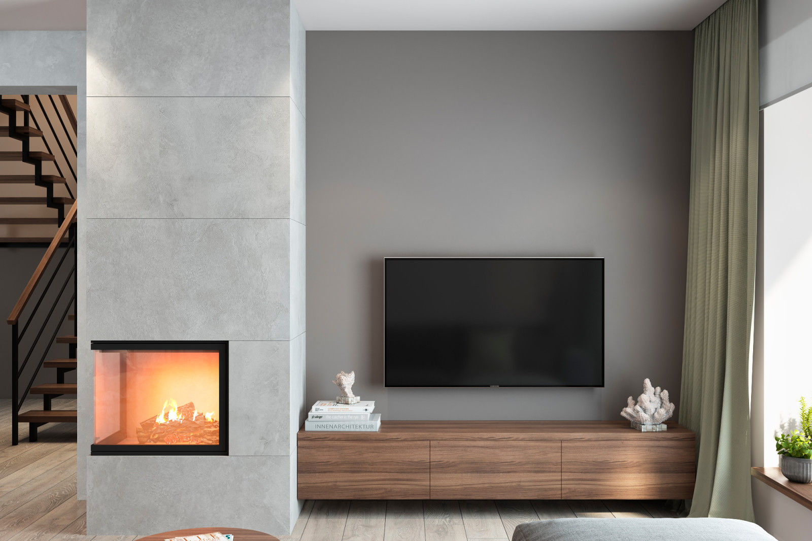 Кухня-гостиная в загородном доме