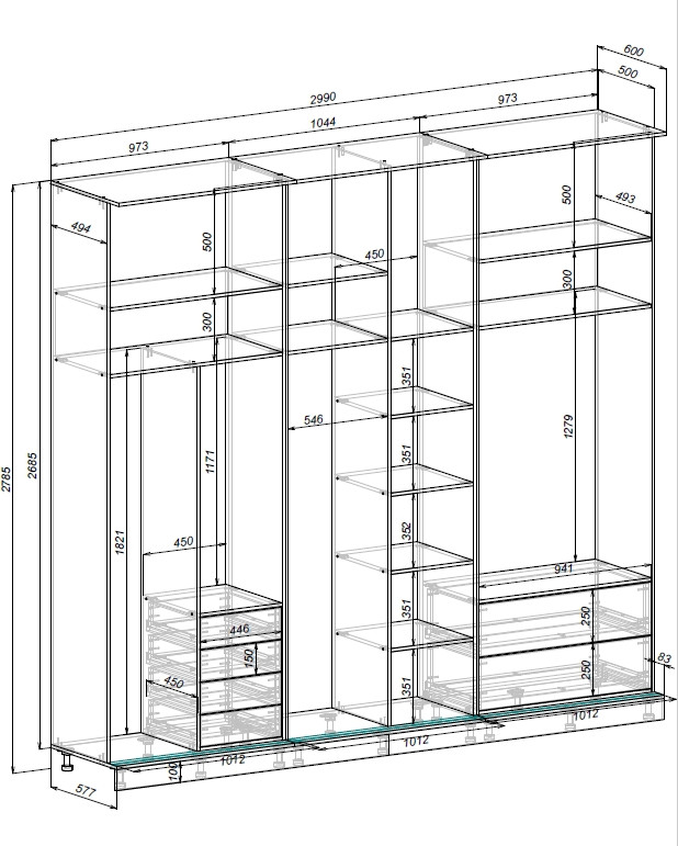 Эскиз шкафа-купе