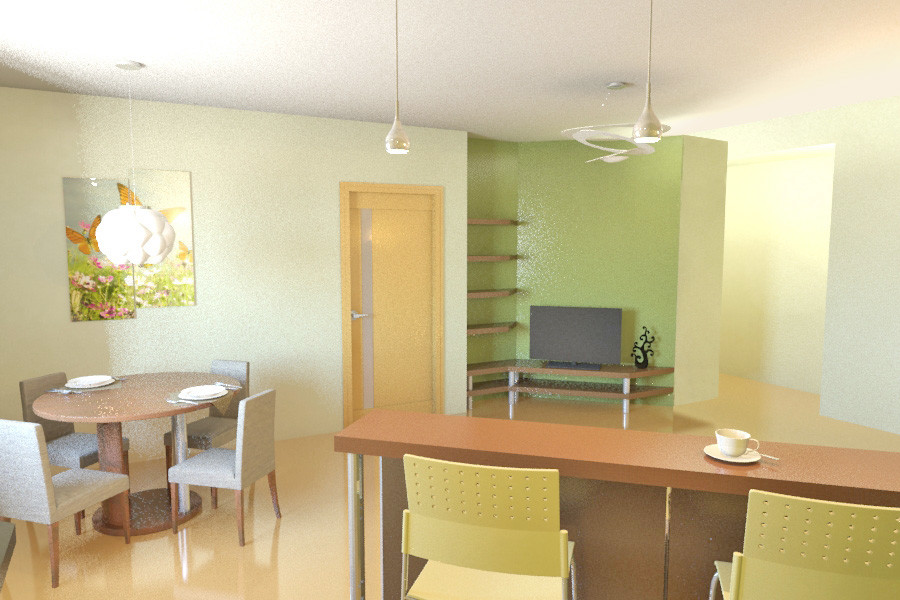 Обложка проекта: Гостиная "зеленая свежесть"