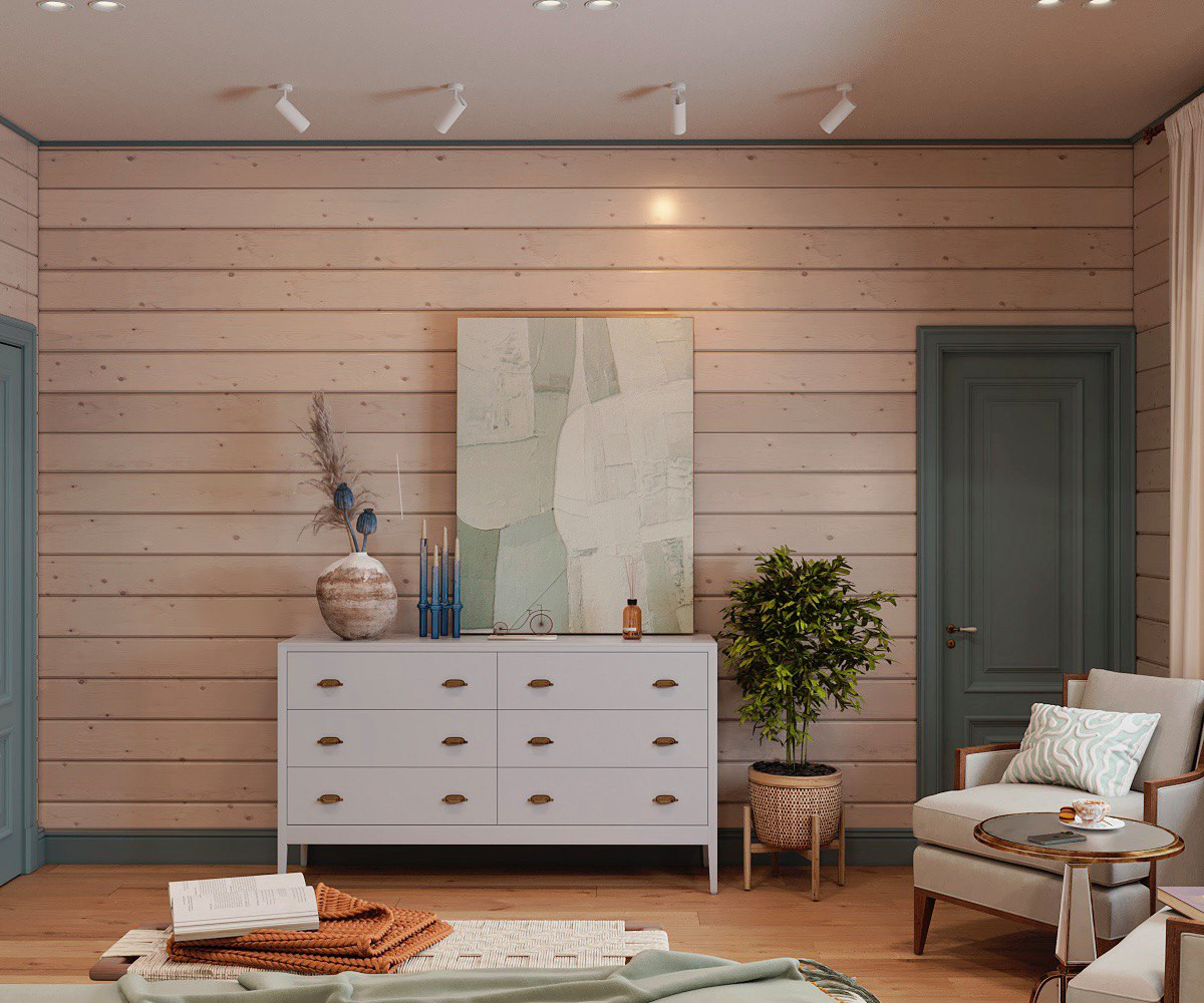 Загородный дом на озере, 230 м2