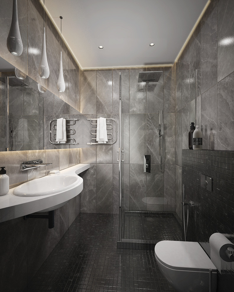 Загородный дом (280 кв.м.) для семьи с тремя детьми. Ар-деко + Современный стиль