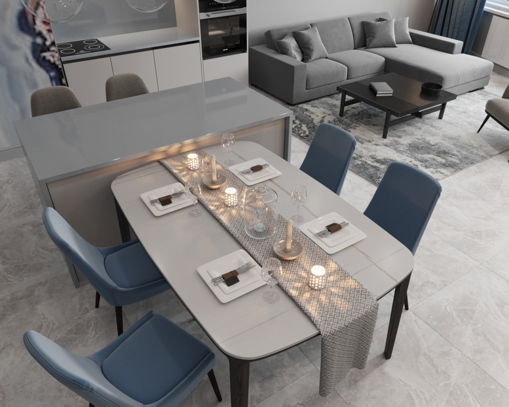 Кухня-гостиная_"Закат на 51-м этаже"