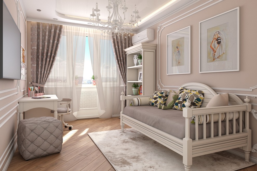 Обложка проекта: Детская комната в классическом стиле для девочки