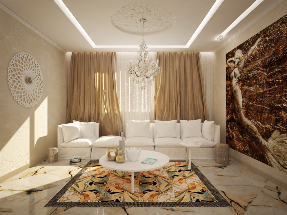 Цвет и дерево гостиная