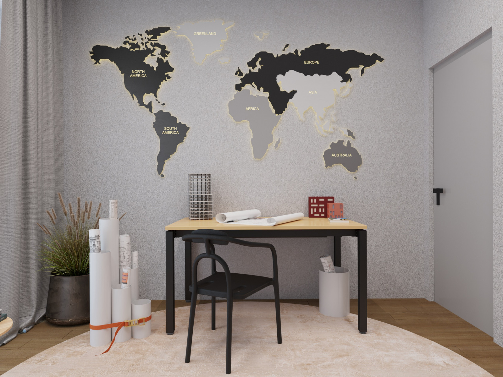 Современный интерьер двухуровневой квартиры 2