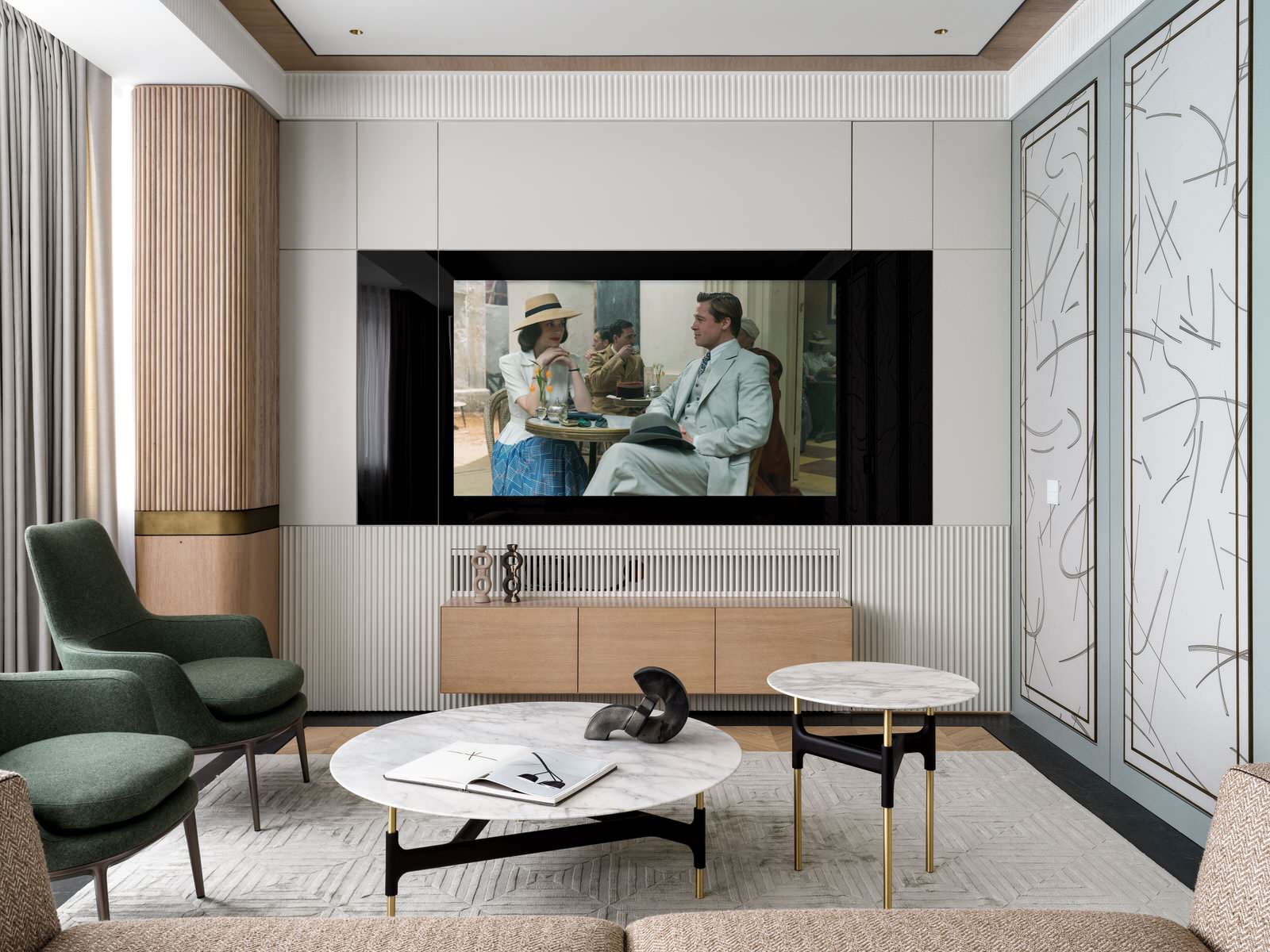 Обложка проекта: Встроенный телевизор со скрытой дверью