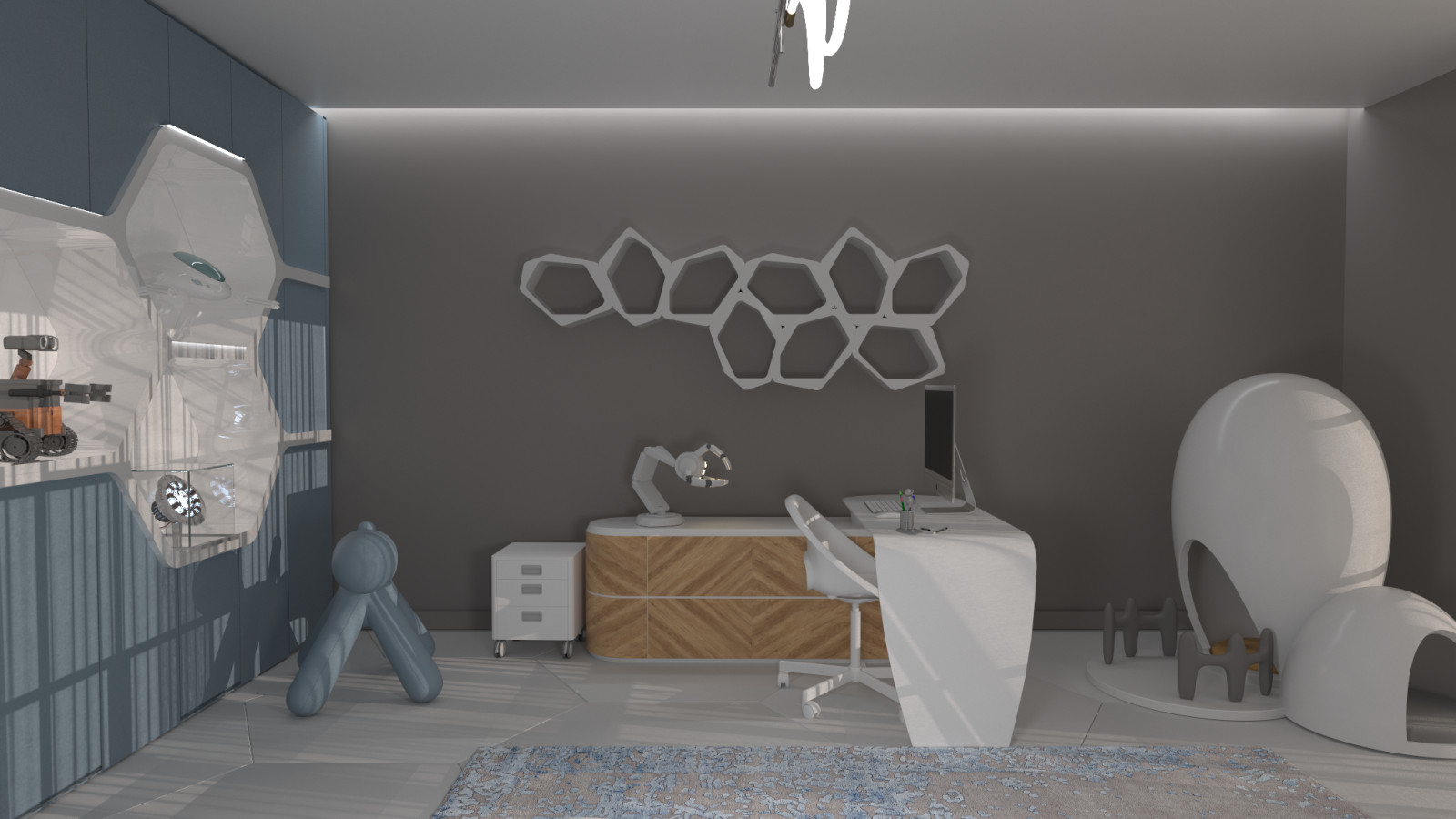 children's room in the style of the future