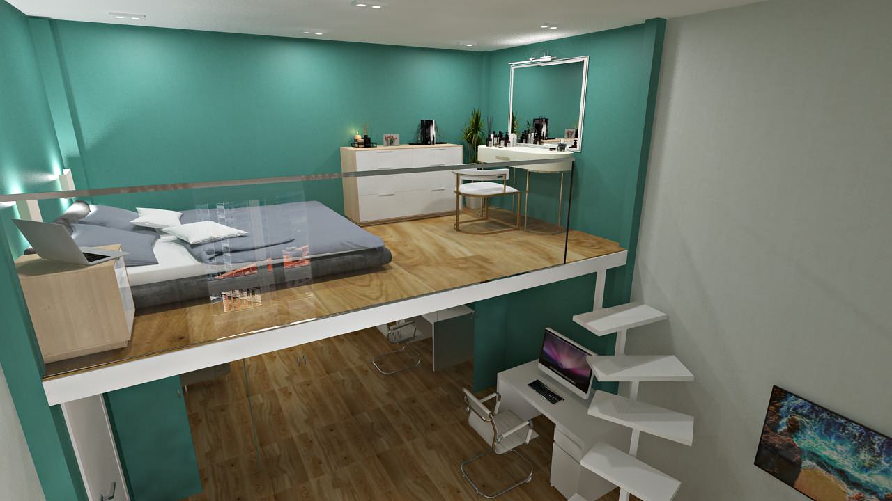 Проект 2х-комн. квартиры с потолками 4 метра