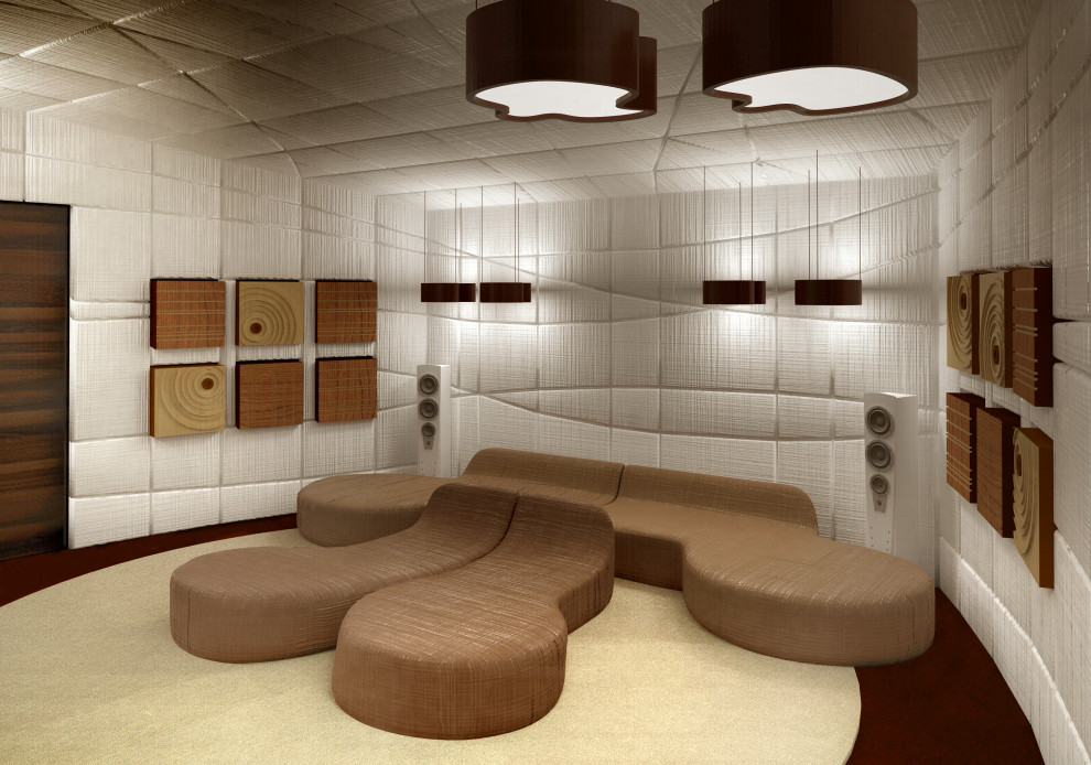 House in a pine forest - the 3D view