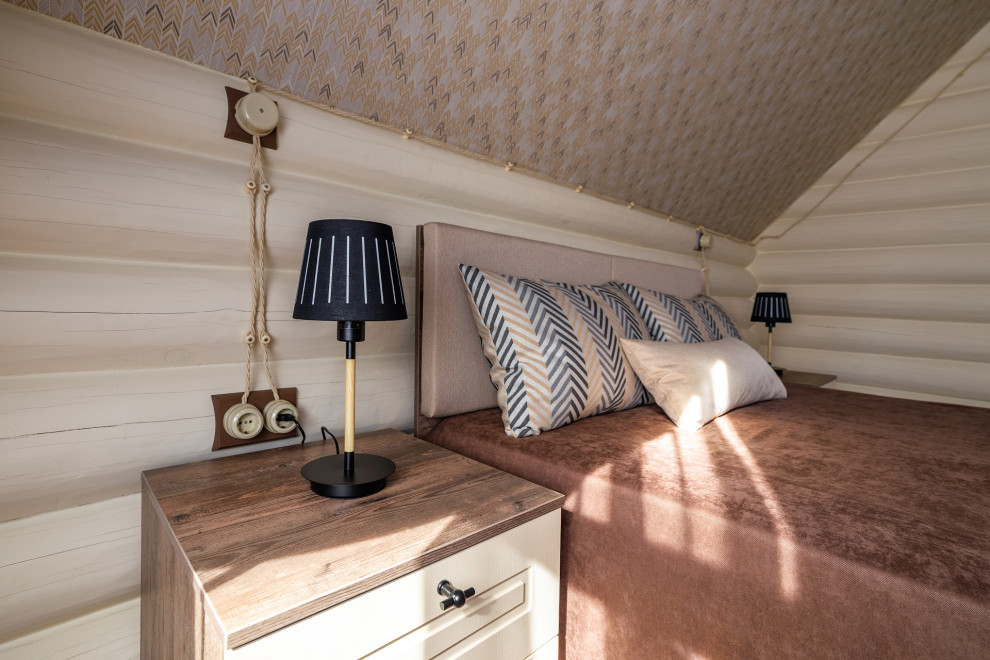 Спальни в доме срубе