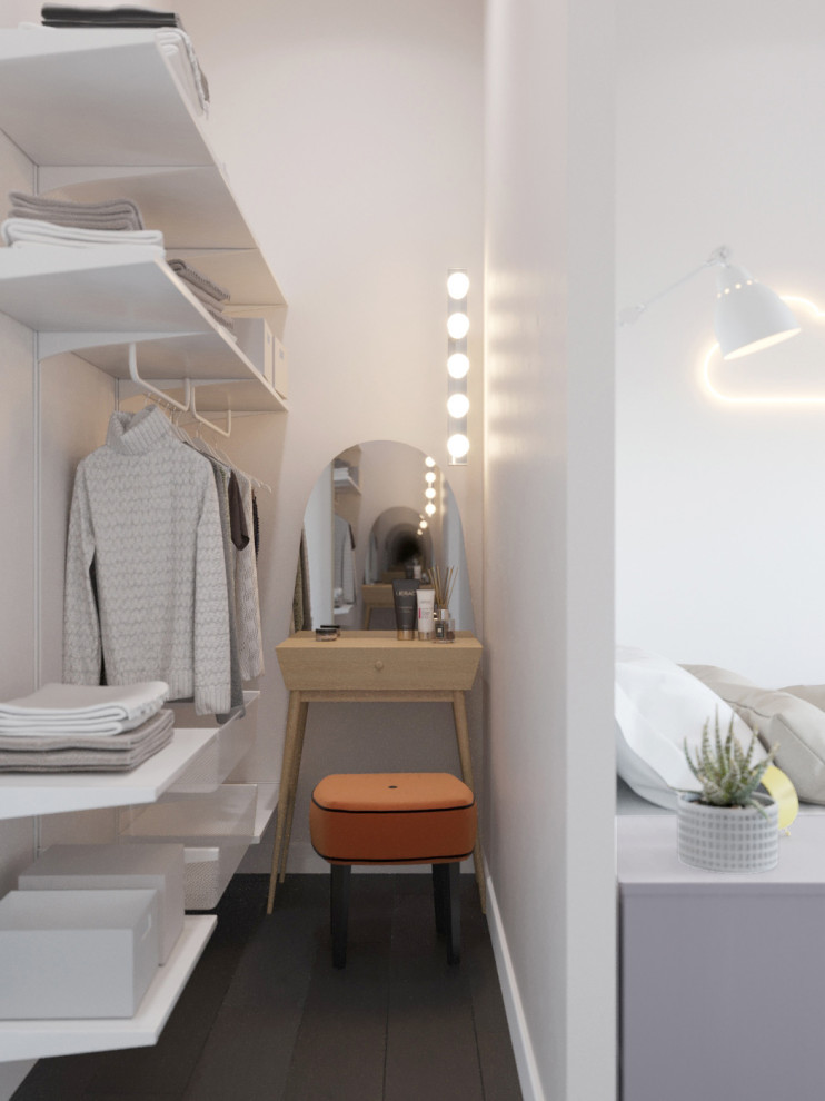 Гардеробная в спальне для девочки-подростка