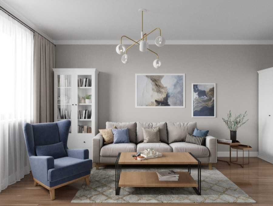 Дизайн-проект для двухкомнатной квартиры. 63.33 кв.м