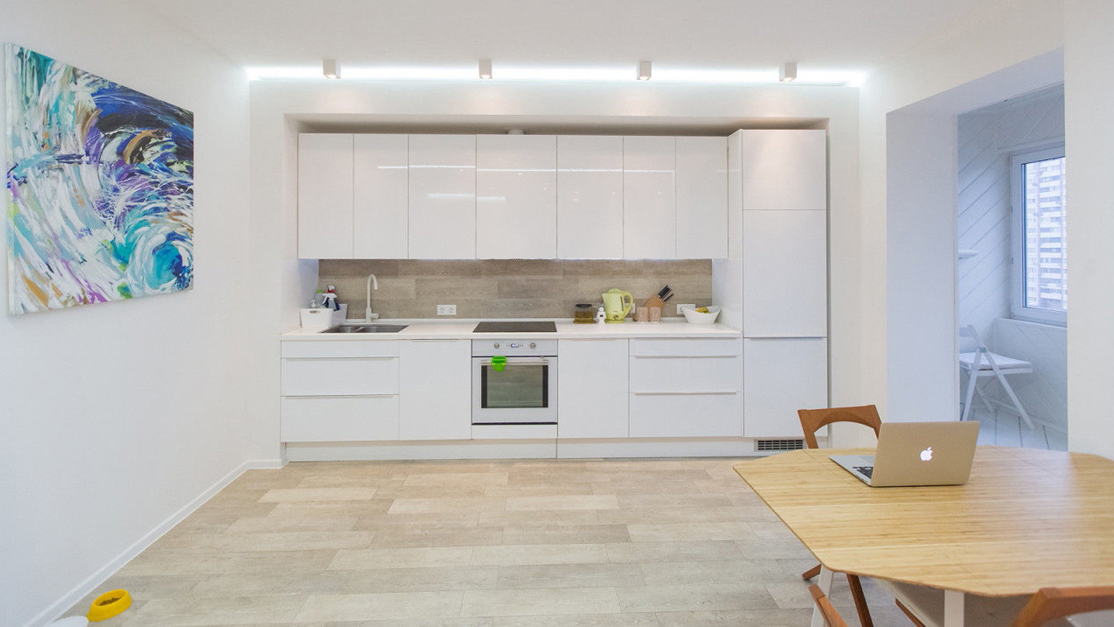 Функциональный ремонт квартиры студии в минималистическом стиле