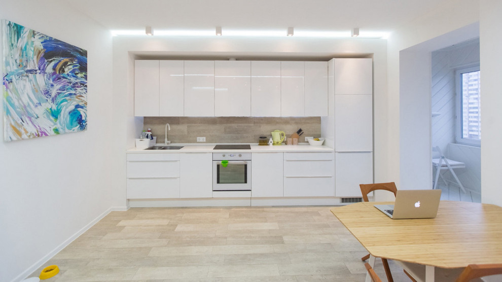 Функциональный ремонт квартиры студии в минималистическом стиле