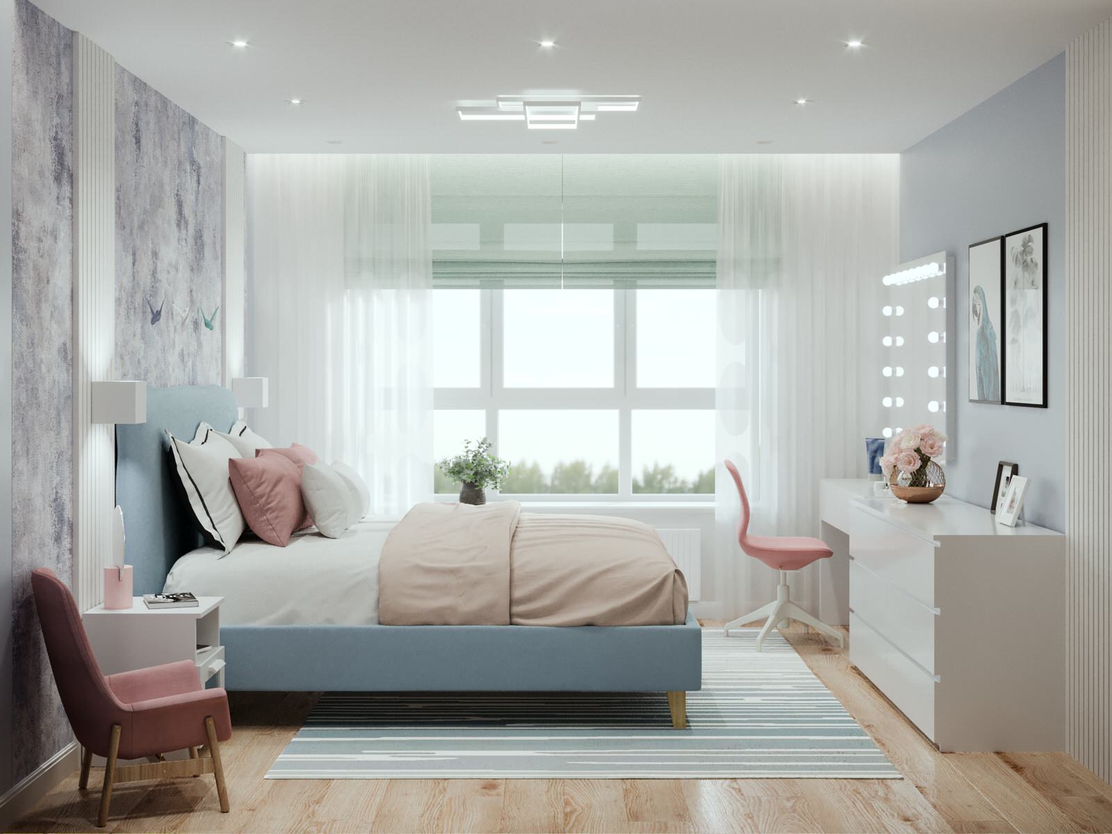 Проект интерьера двухкомнатной квартиры в стиле сканди