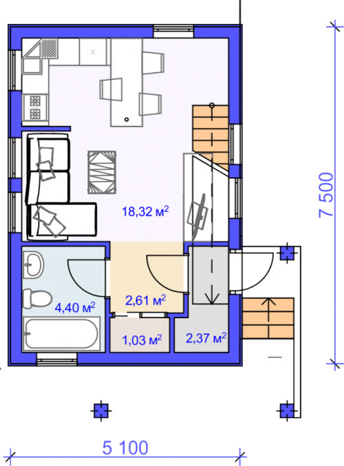 Проект дома Бау 55