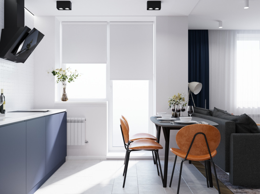 Компактная квартира со спальней в нише