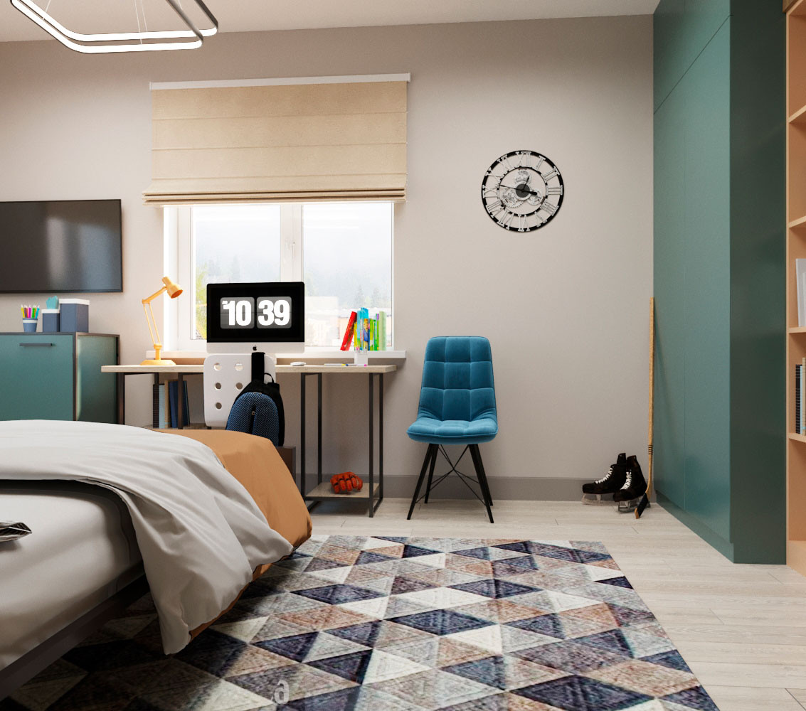 Двухэтажный дом для большой семьи