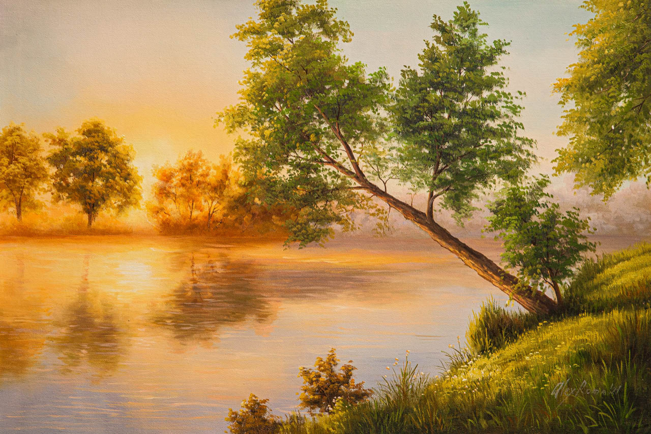 Загорелась зорька красная