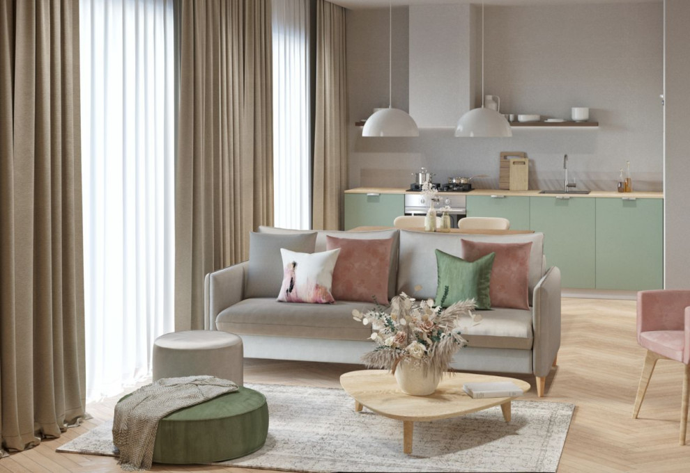 Дизайн-проект кухни-гостиной 27 кв.м