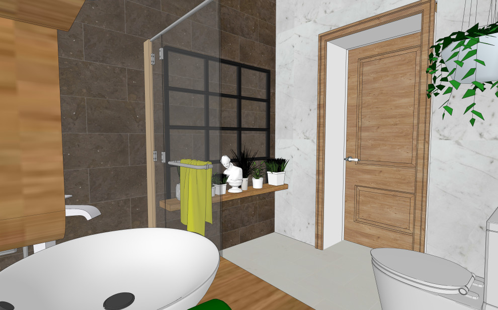 3D визуализация первого этажа дома