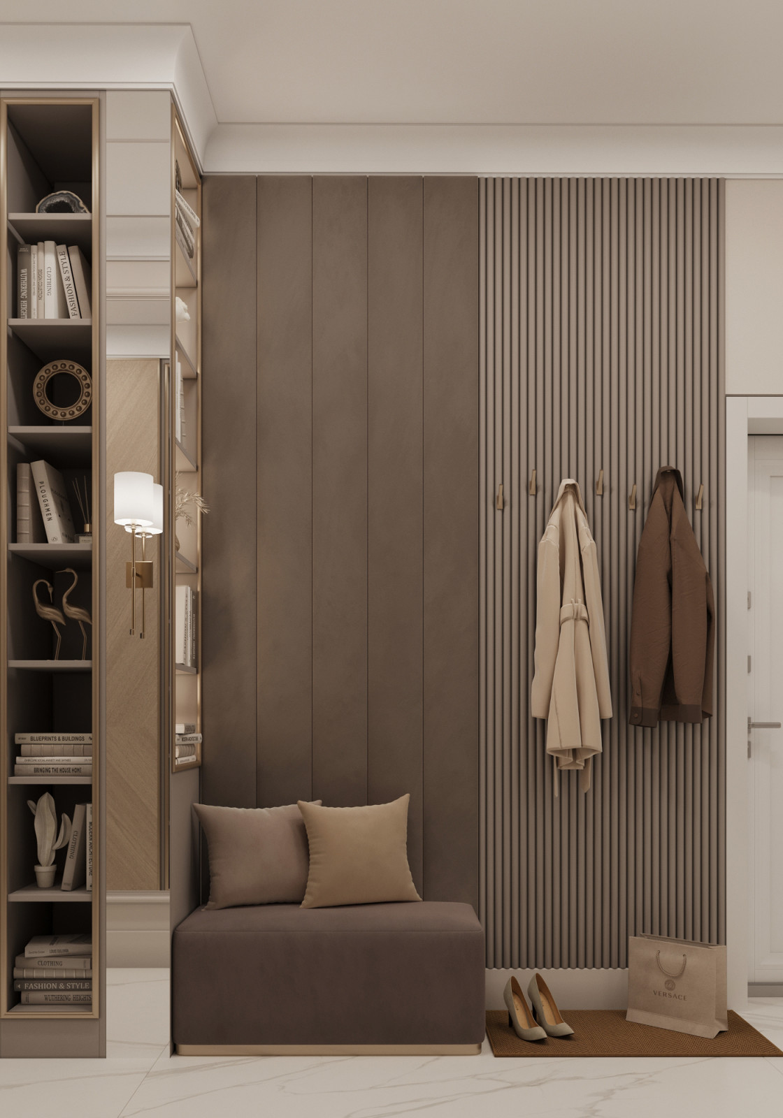 "Тёплое какао", квартира в ЖК "Дворянский", 98 м2