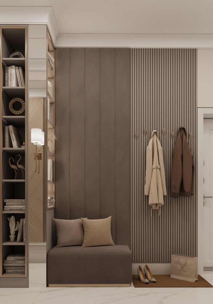 "Тёплое какао", квартира в ЖК "Дворянский", 98 м2