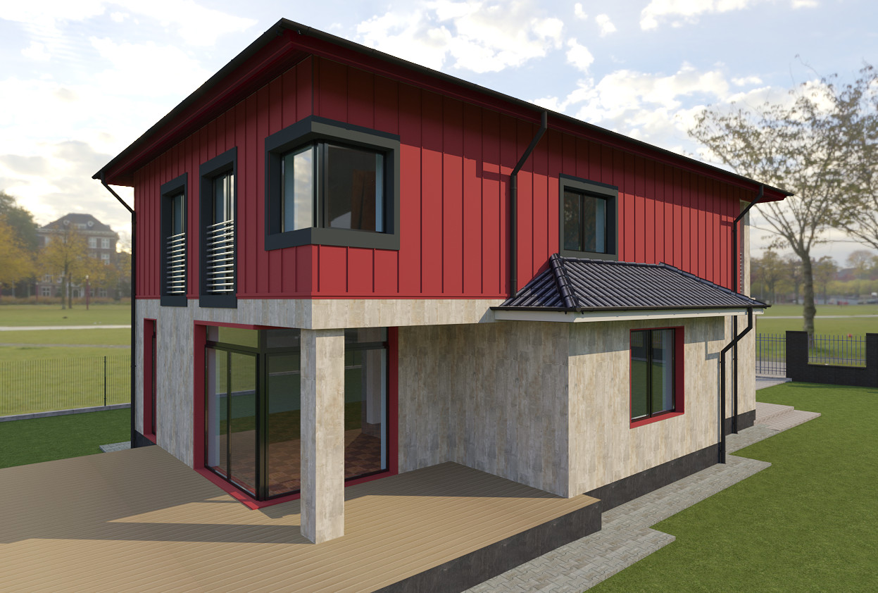 Дизайн-проект фасада. Современные стили