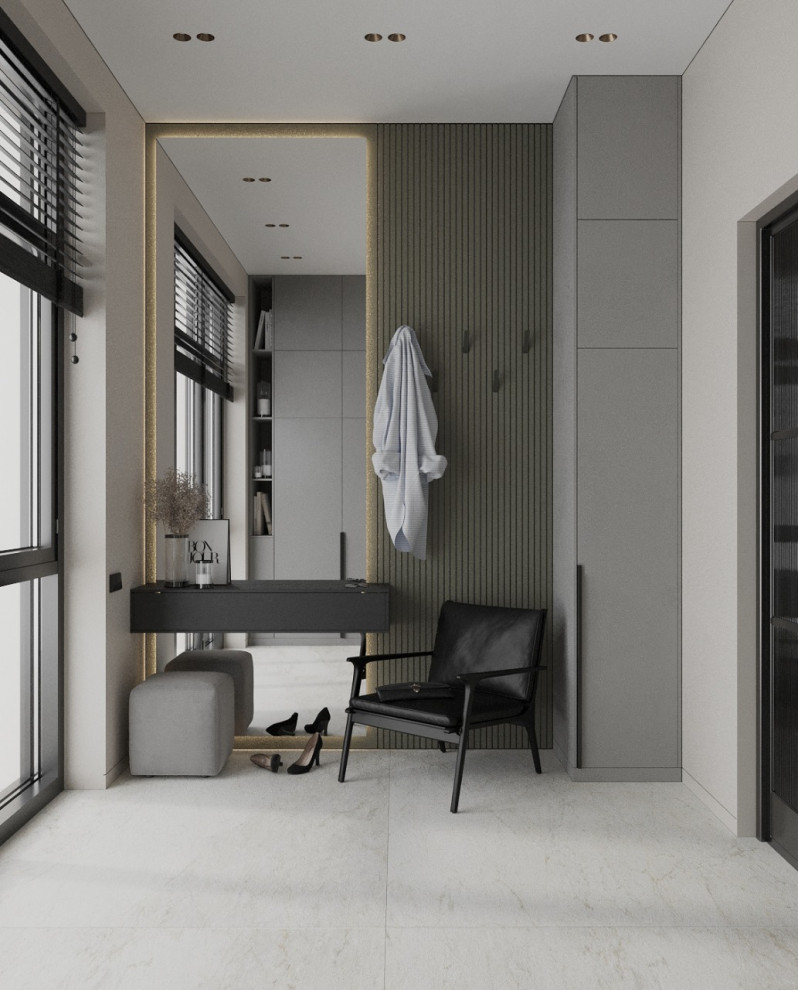 Прихожая в таунхаусе в поселке Новорижский, 277 м2