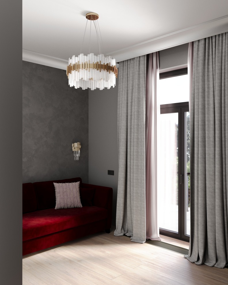 Стильный дом с красными акцентами