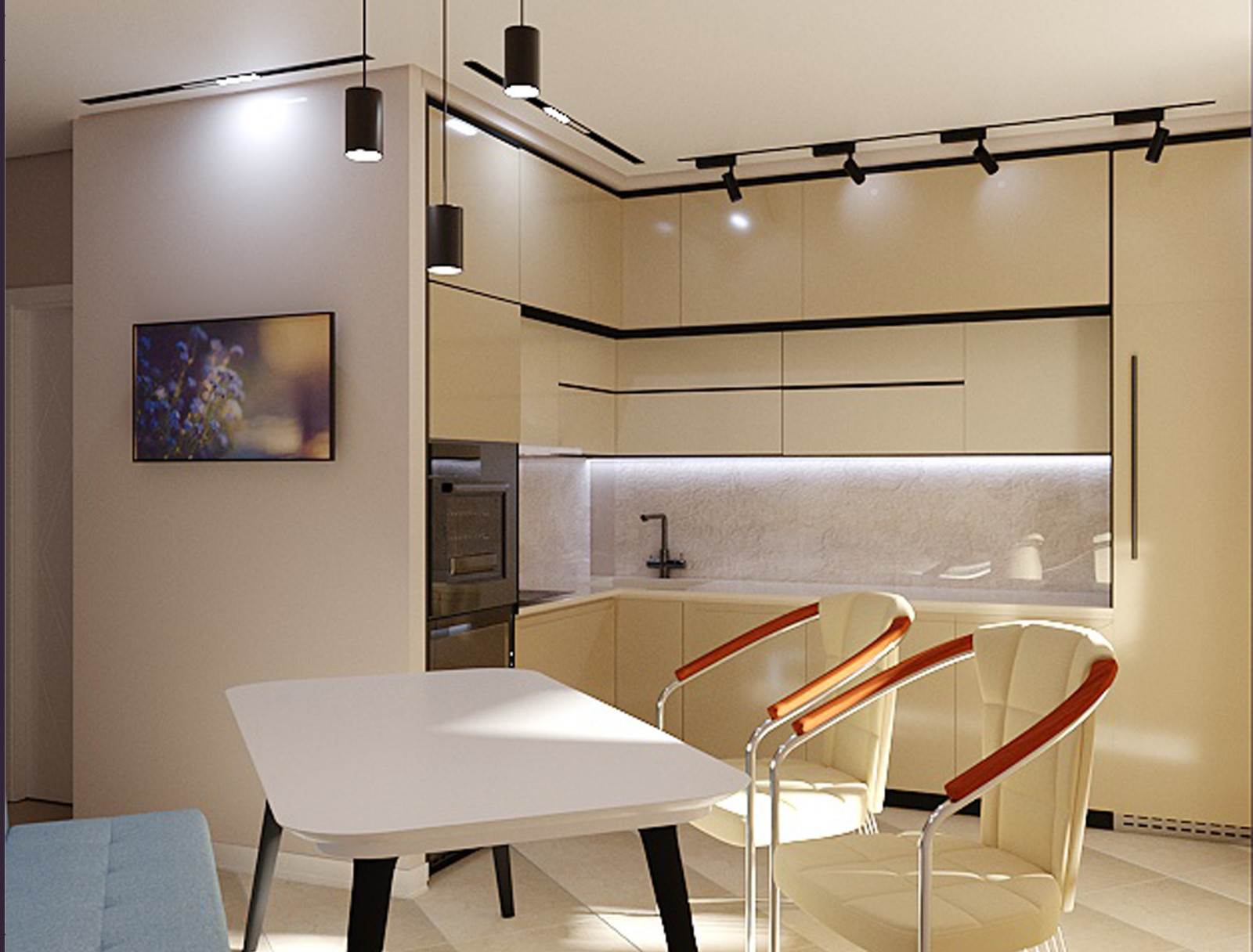 Обложка проекта: визуализация кухни