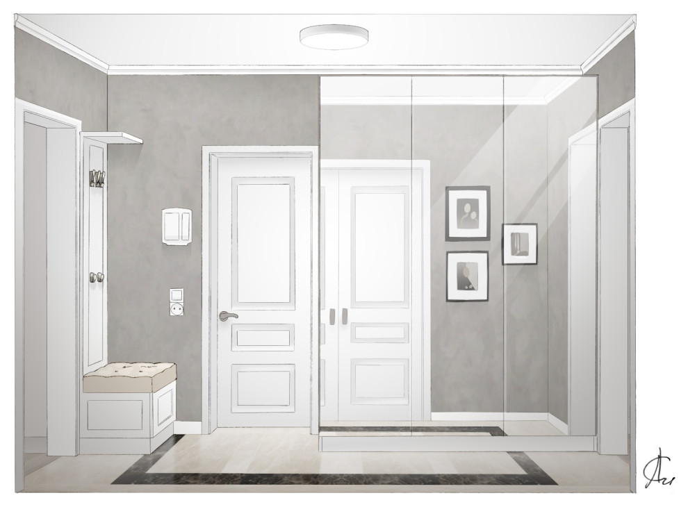 Квартира в серых тонах