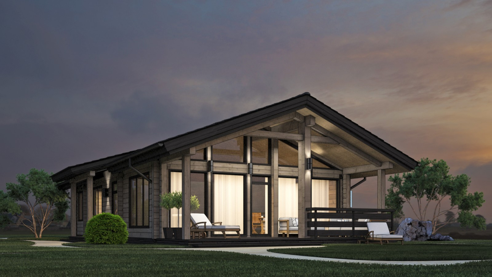 Типовой проект дома из клееного бруса