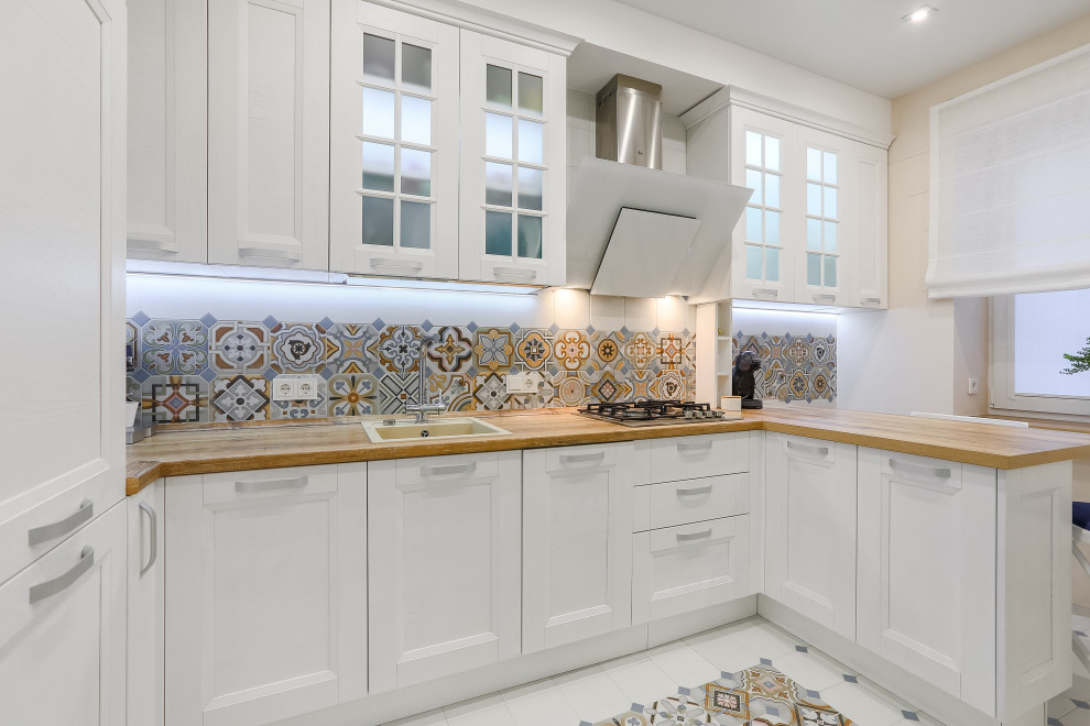 apartment with light blue doors