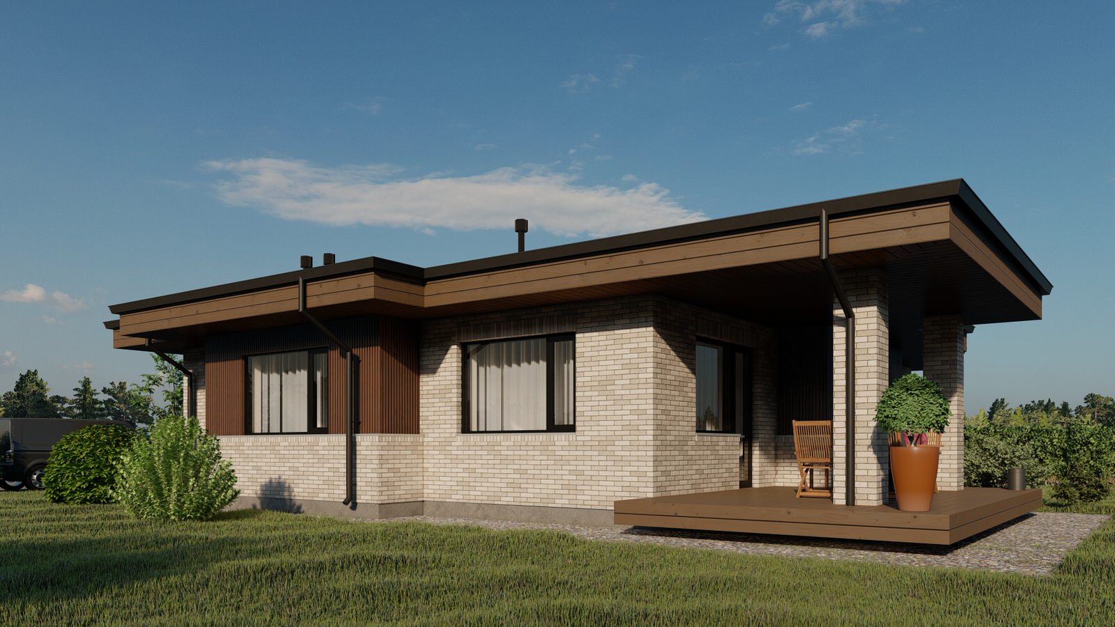 Одноэтажный дом в пос. Зимняя горка