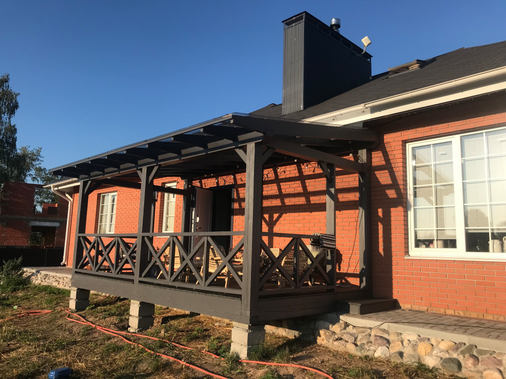 Одноэтажный жилой дом с верандой