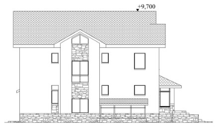 Двухэтажный жилой дом с гаражом и балконом