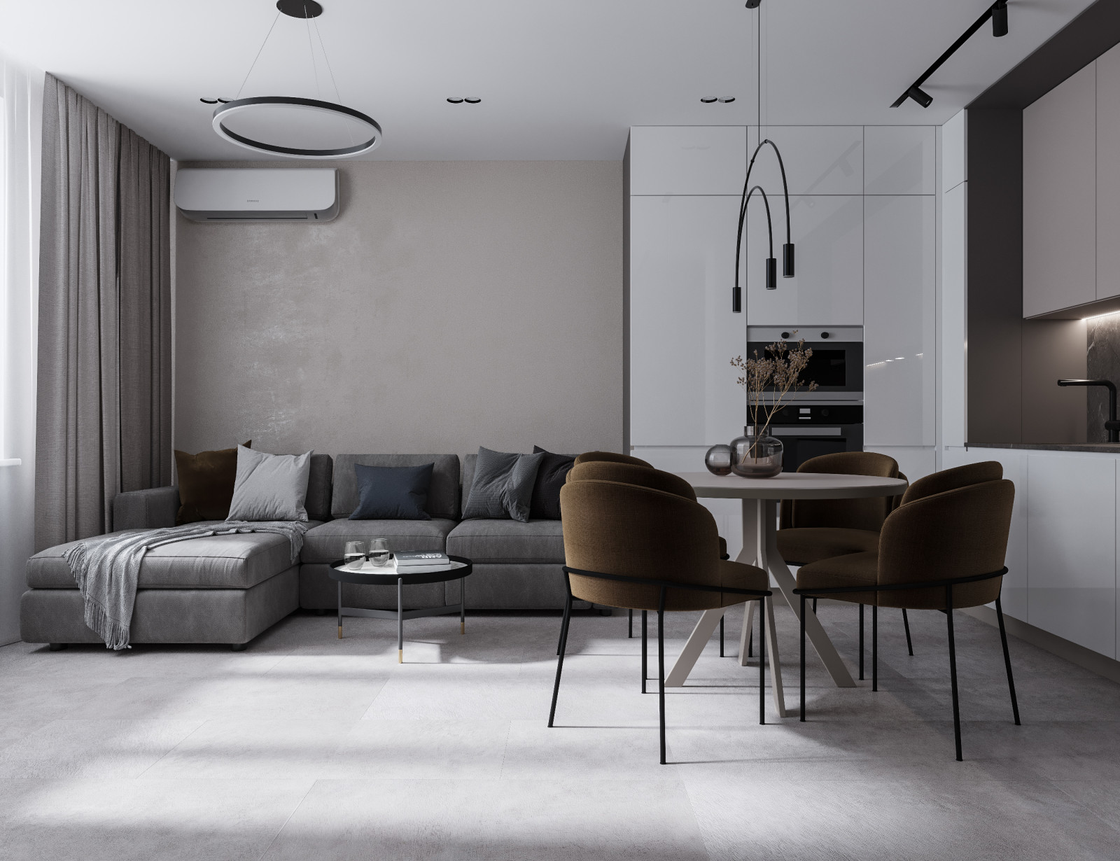 Обложка проекта: Дизайн трехкомнатной квартиры площадью 58 кв.м.