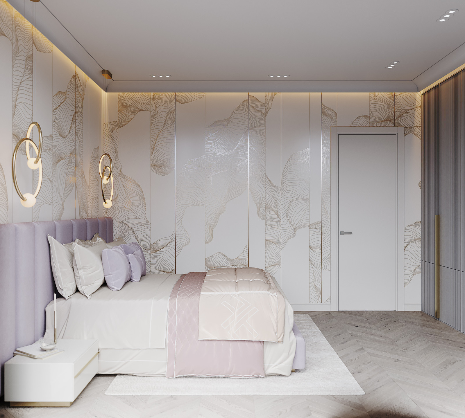 Спальня в нежных тонах