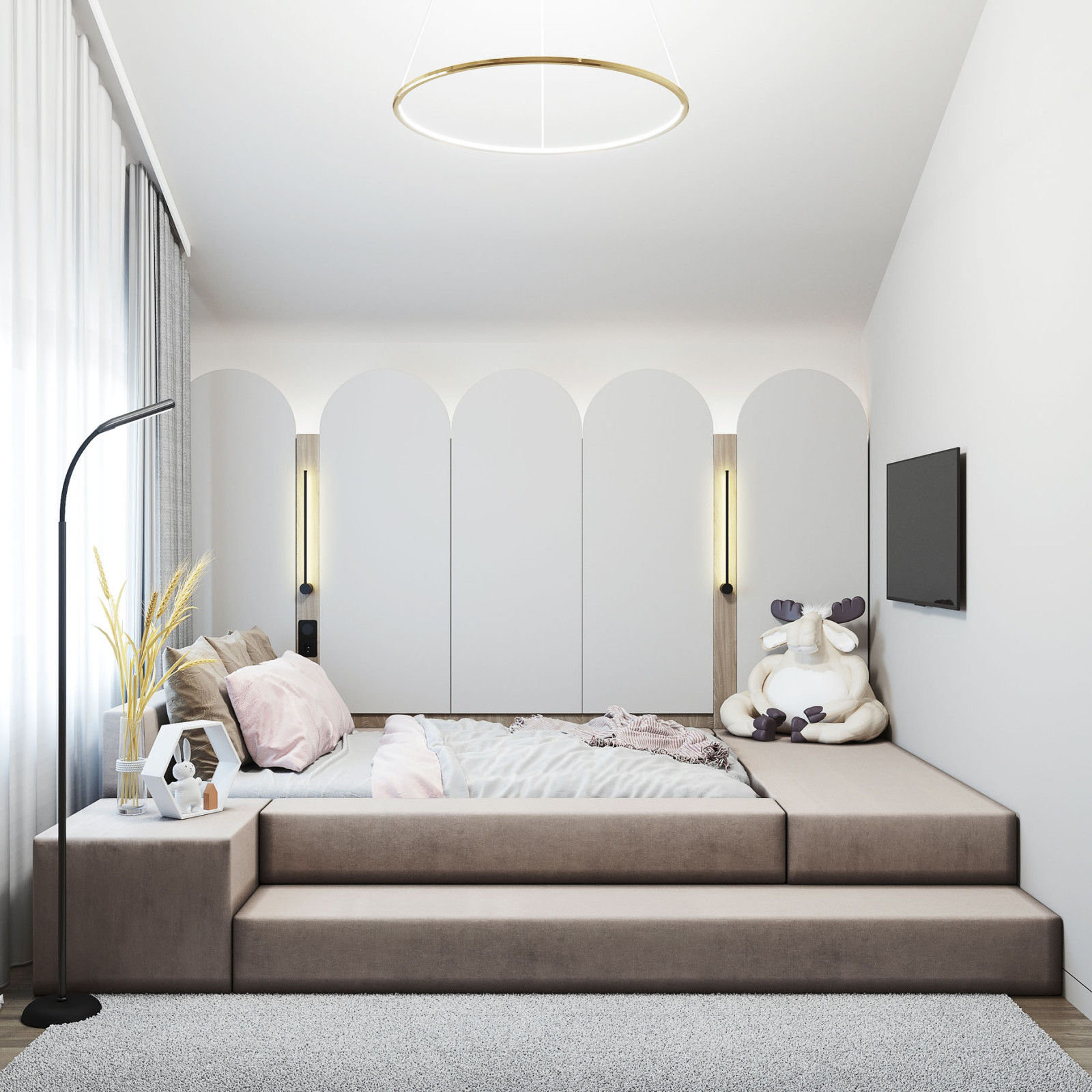 Y-house. Дизайн интерьера двухэтажного дома.