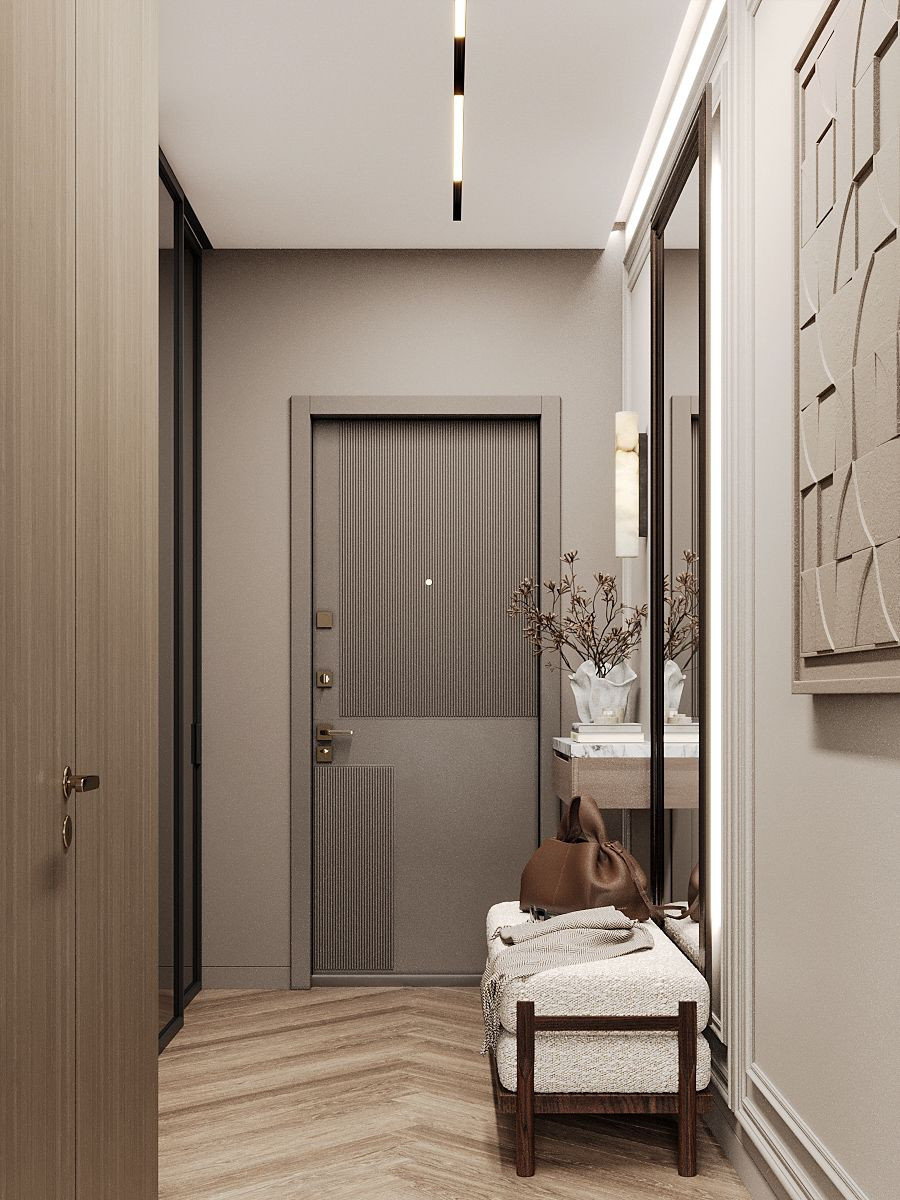 Современный интерьер с теплой атмосферой и эко-акцентами