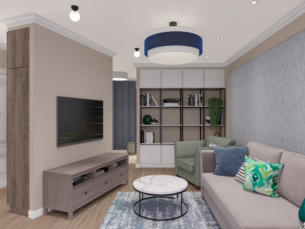 Дизайн-проект. 3-хкомнатная квартира в ЖК "Государев Дом". Видное. 2018 г.