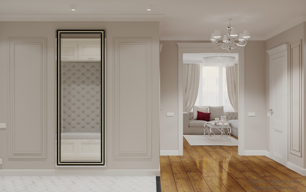 Дизайн-проект четырехкомнатной квартиры в жилом комплексе "Дом-Мегалит на Неве".