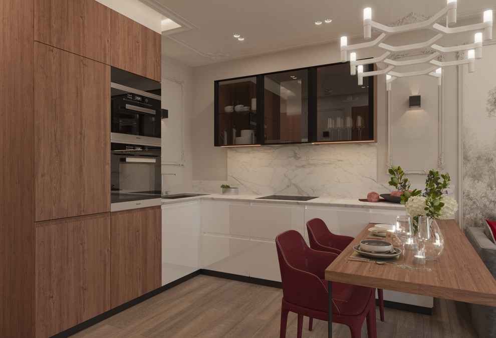 Нежный интерьер в красно-розовых тонах