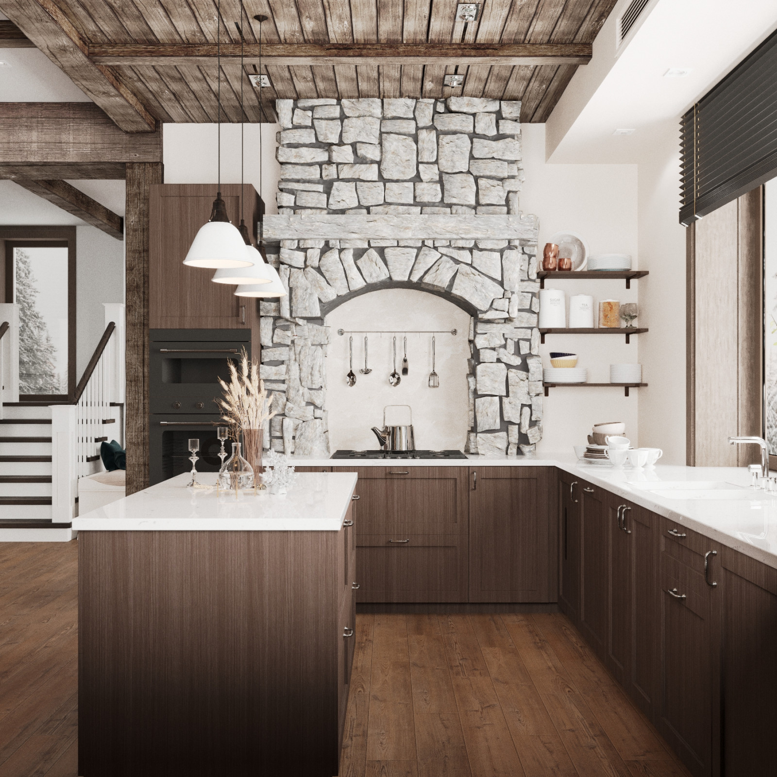 Дизайн интерьера гостиной на Луговой 41кв м