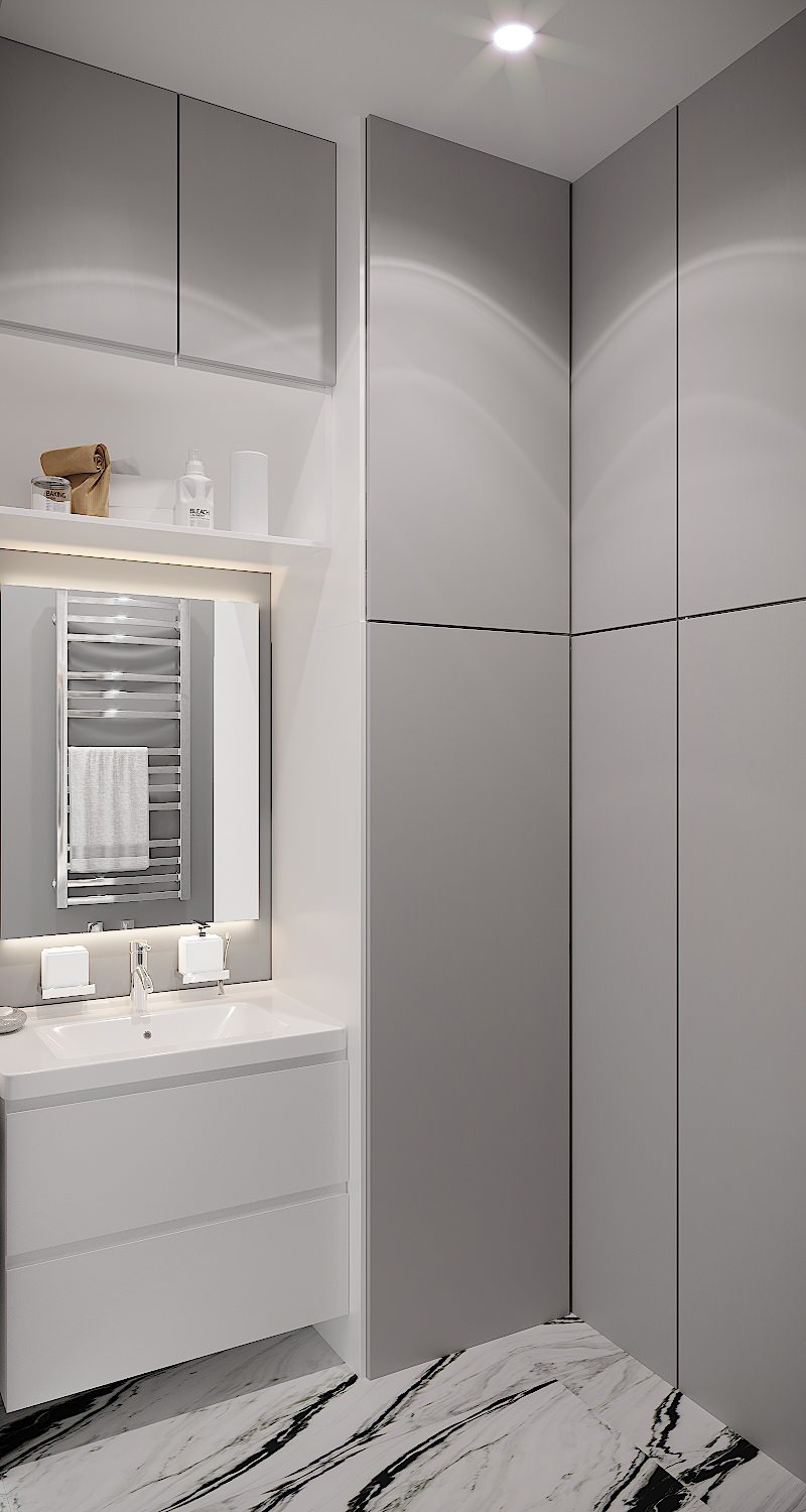 Дизайн-проект апартаментов 113 м2 в МФК «Match Point» (2020г.)