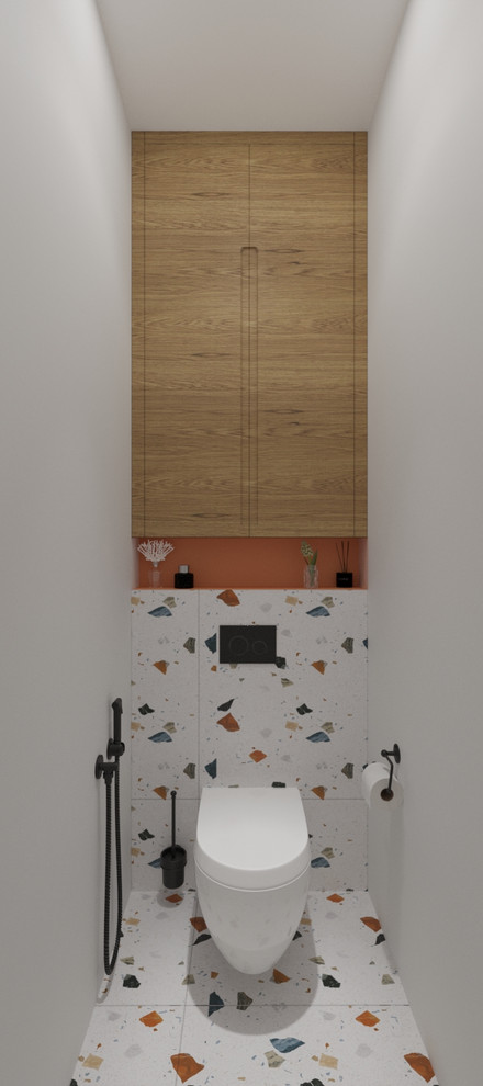 Двухкомнатная квартира с зеленой перегородкой в гостиной