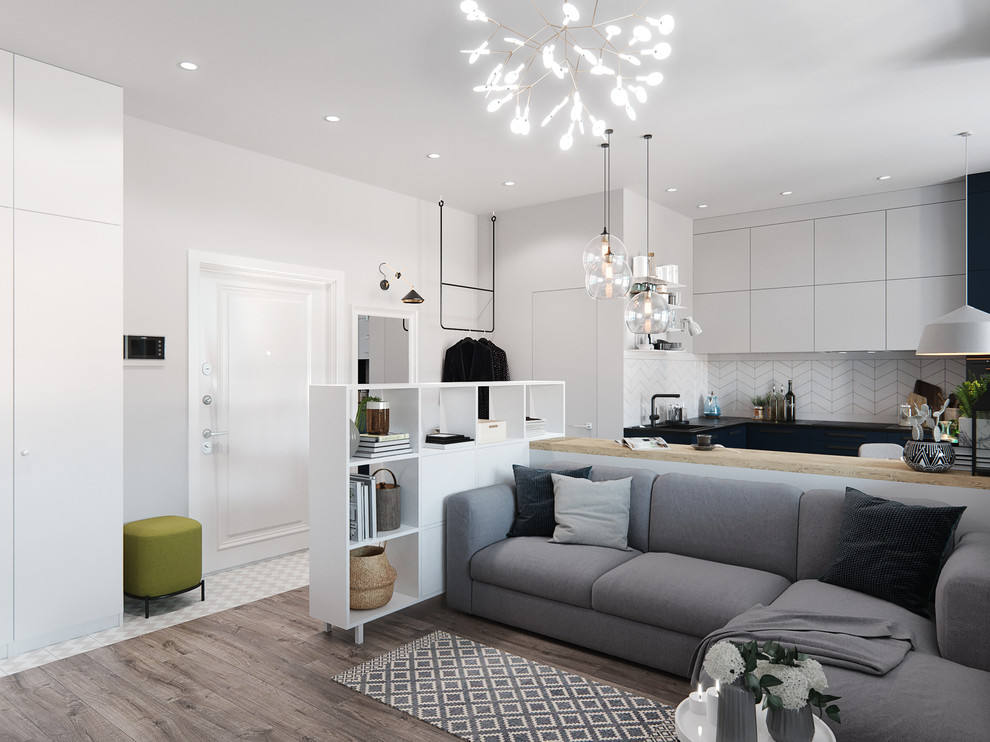 Белая квартира на набережной в ЖК Ривер парк